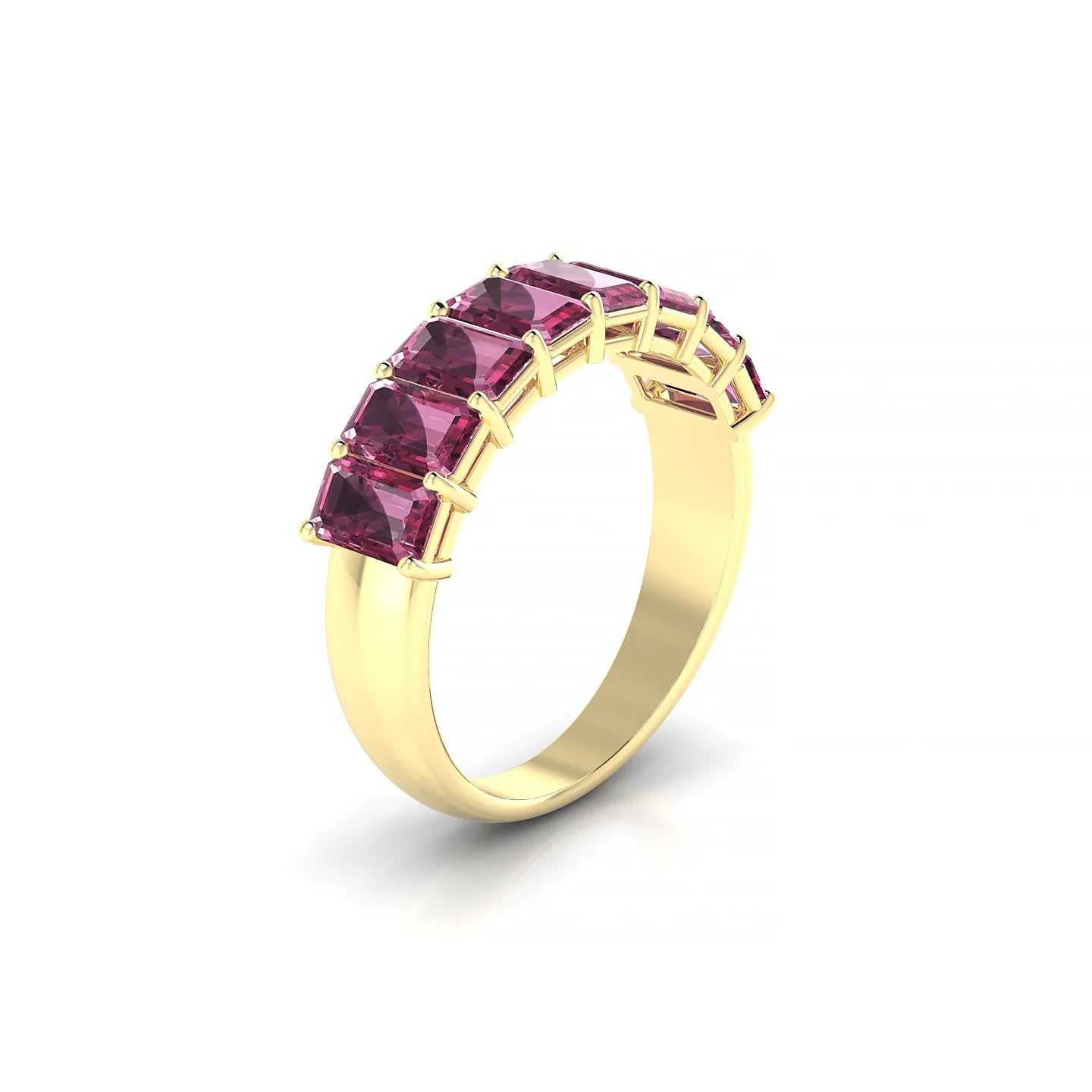 Faith | 18k Yellow Gold 5 x 3 mm Emerald Rhodolite Ring