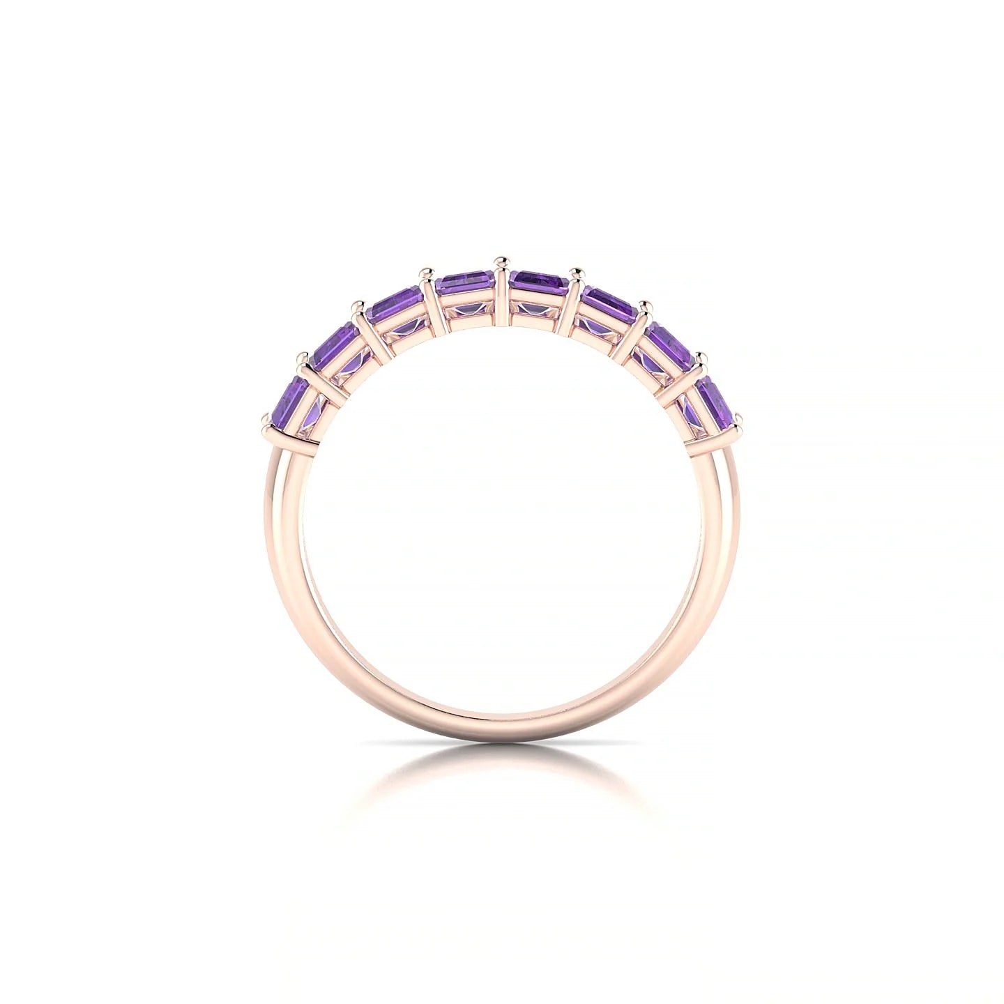 Faith | 18k Rose Gold 5 x 3 mm Emerald Amethyst Ring