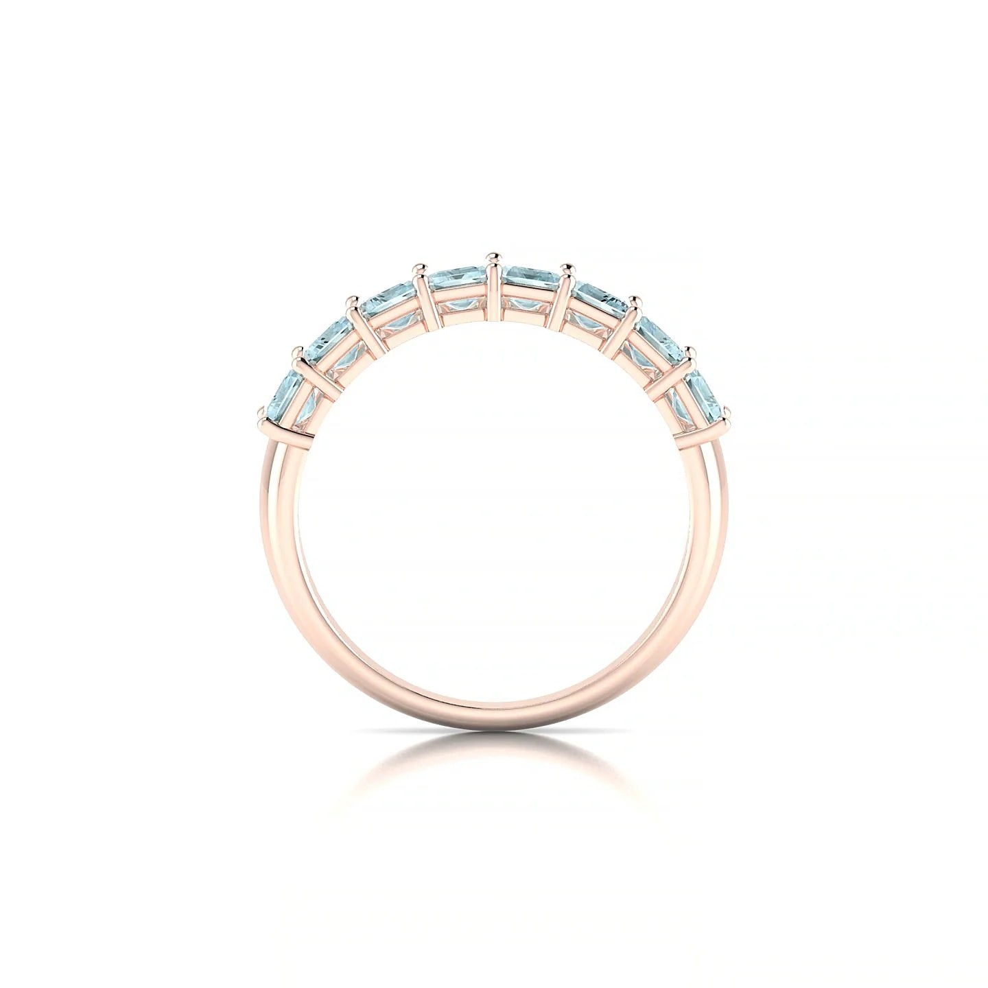 Faith | 18k Rose Gold 5 x 3 mm Emerald Aquamarine Ring