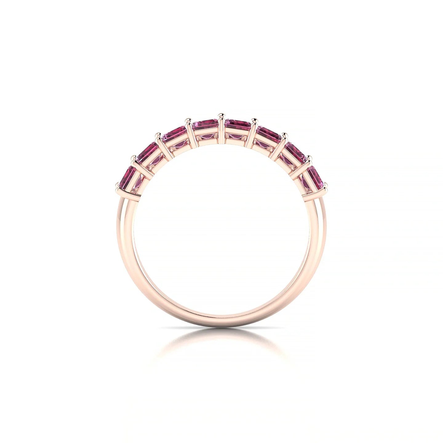Faith | 18k Rose Gold 5 x 3 mm Emerald Rhodolite Ring