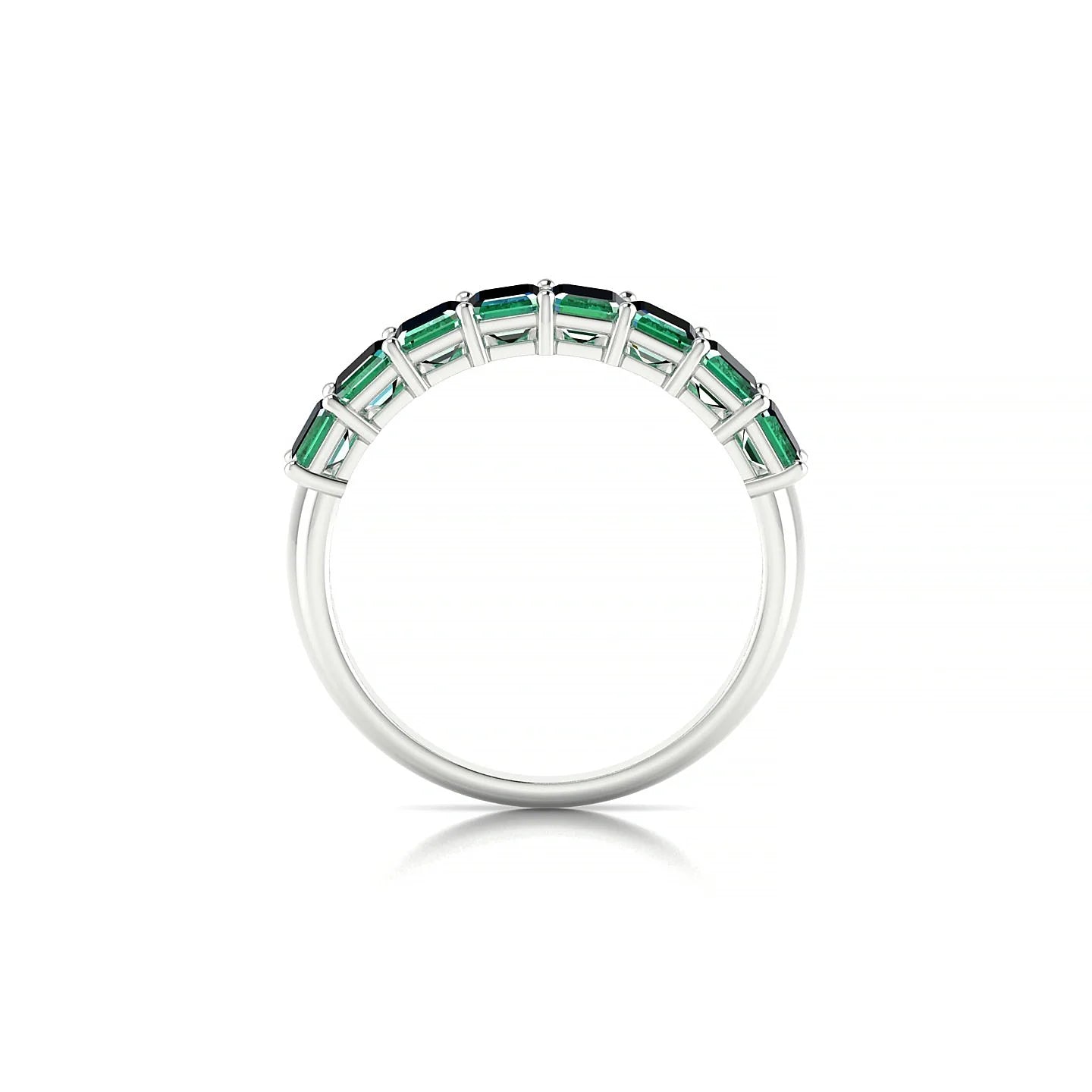 Faith | 18k White Gold 5 x 3 mm Emerald Emerald Ring