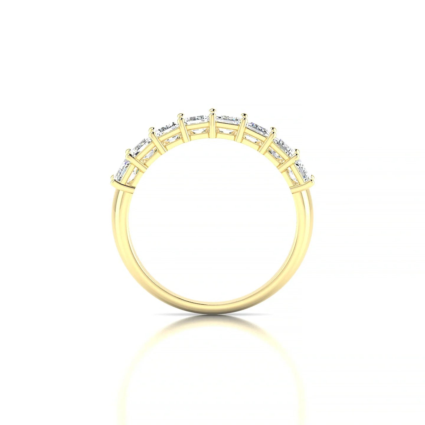 Faith | 18k Yellow Gold 5 x 3 mm Emerald Diamond Ring