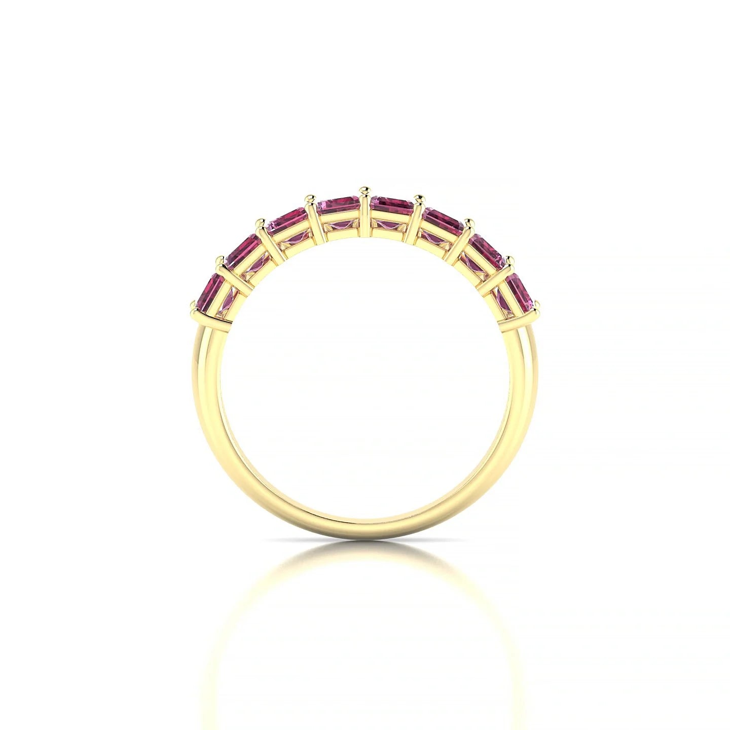 Faith | 18k Yellow Gold 5 x 3 mm Emerald Rhodolite Ring