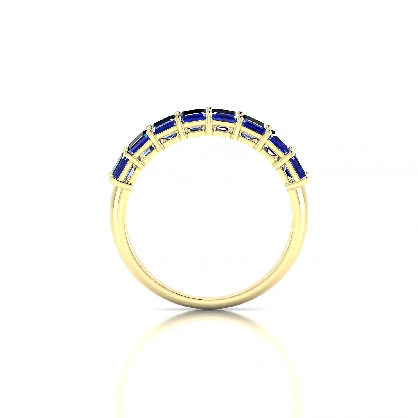Faith | 18k Yellow Gold 5 x 3 mm Emerald Sapphire Ring