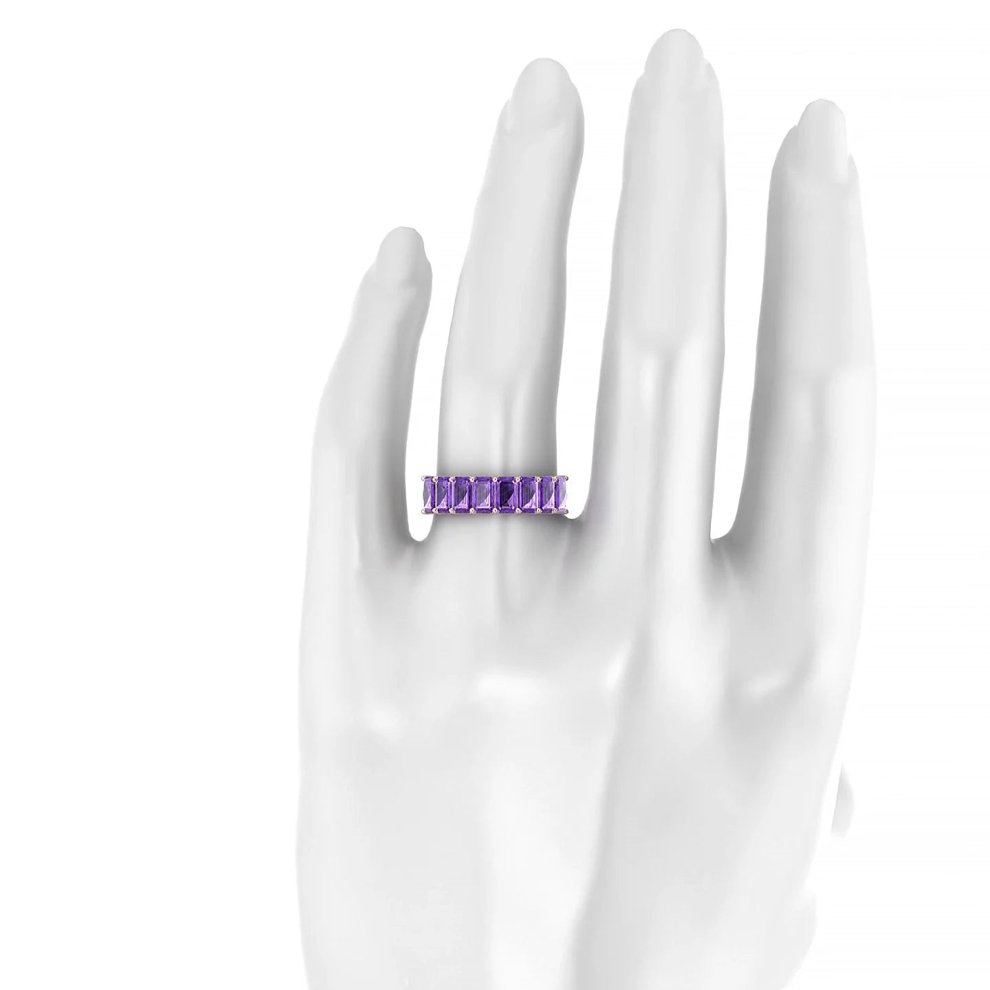 Faith | 18k Rose Gold 5 x 3 mm Emerald Amethyst Ring