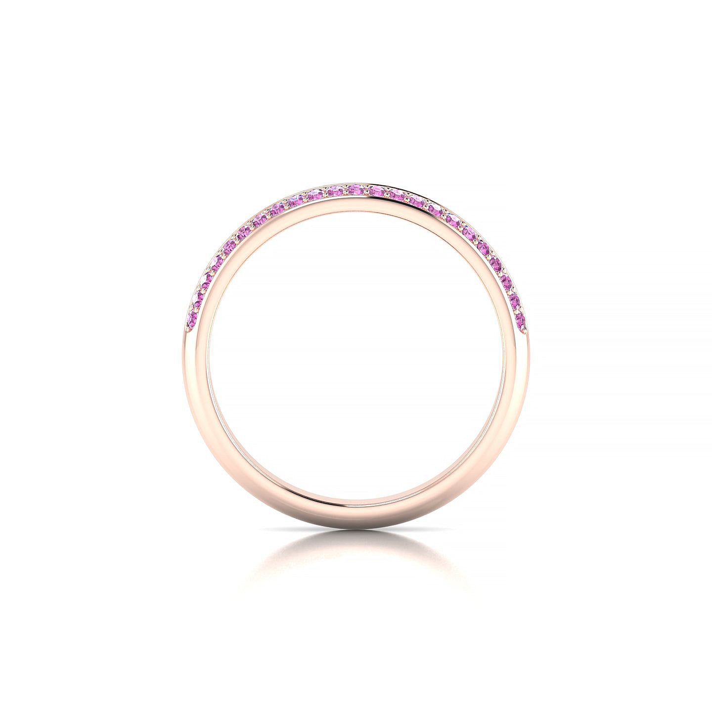 Fascination | 18k Rose Gold 1.1 mm Round Pink Sapphire Ring