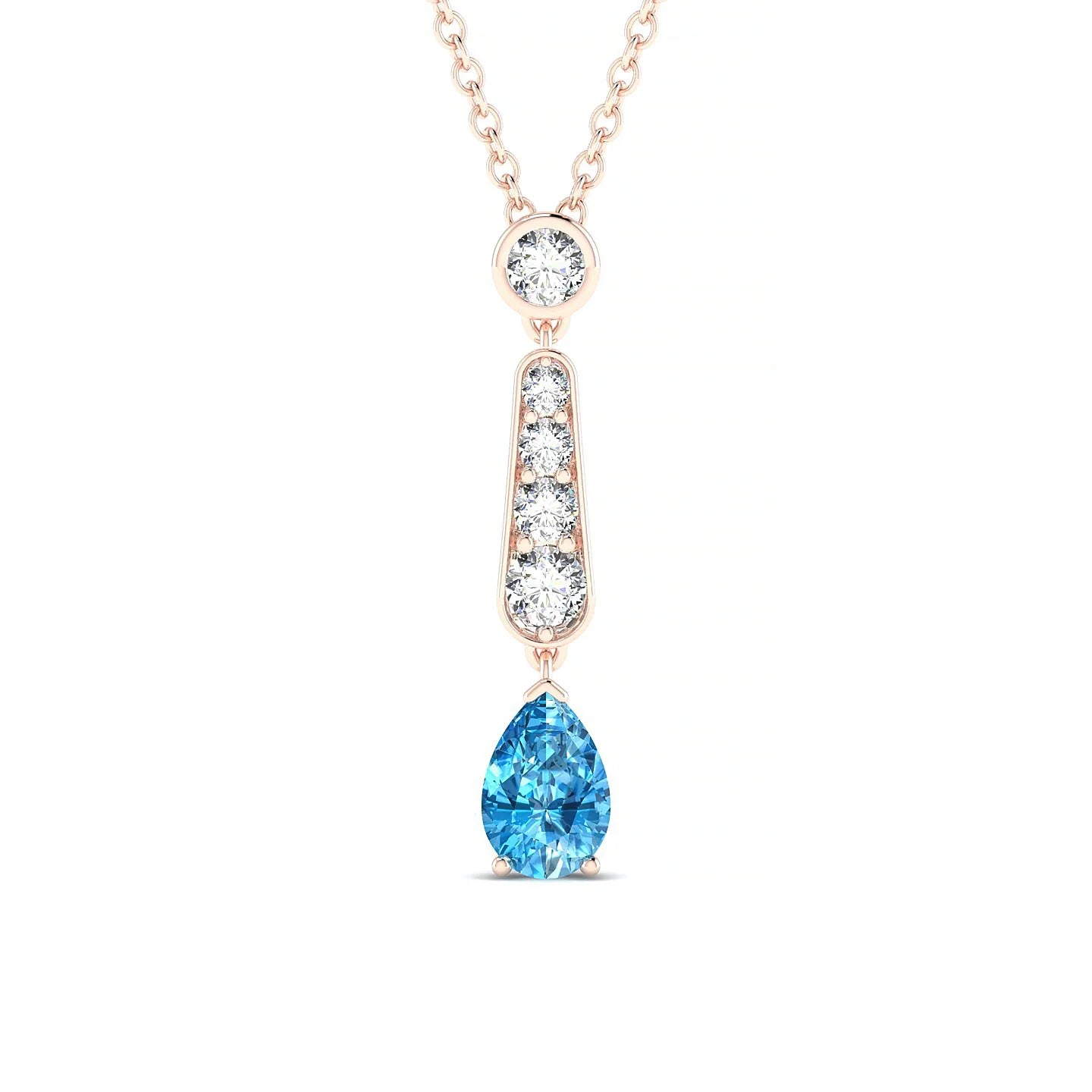 Favor | 18k Rose Gold 6 x 4 mm Pear Topaz Pendant