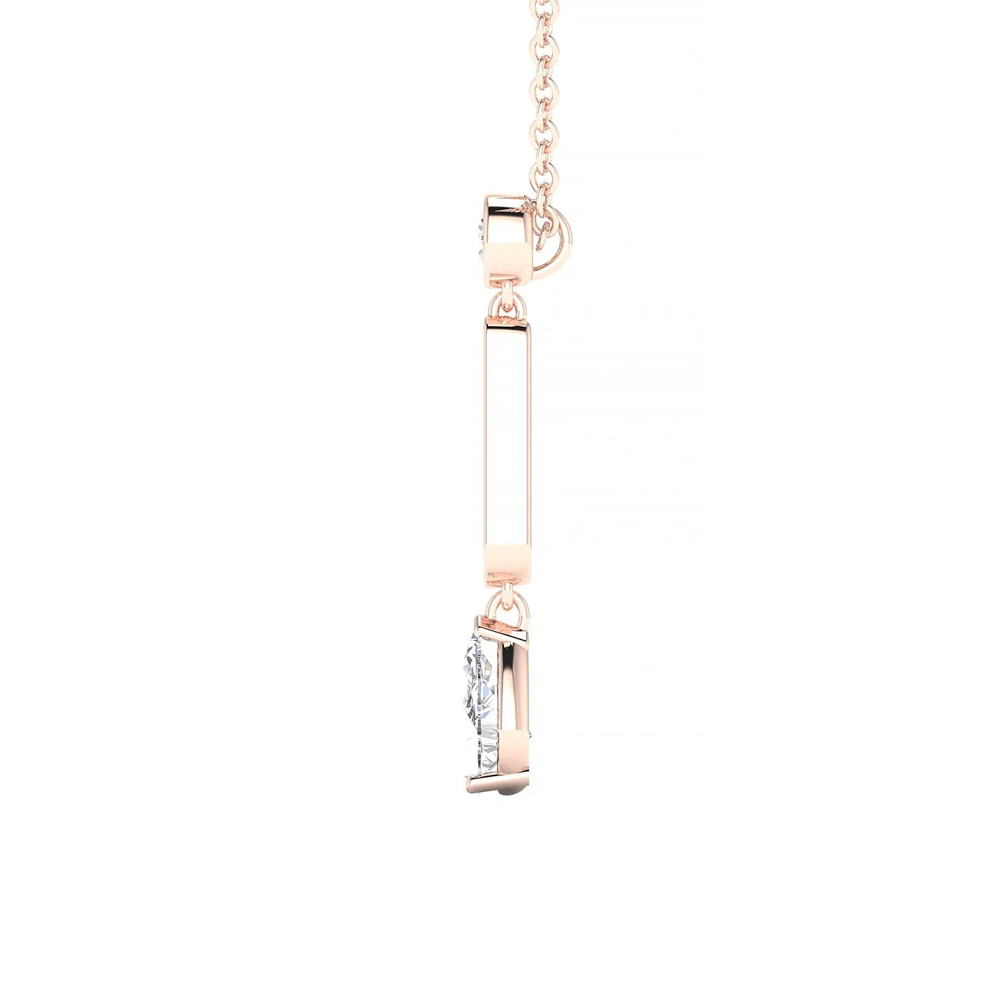 Favor | 18k Rose Gold 6 x 4 mm Pear Diamond Pendant