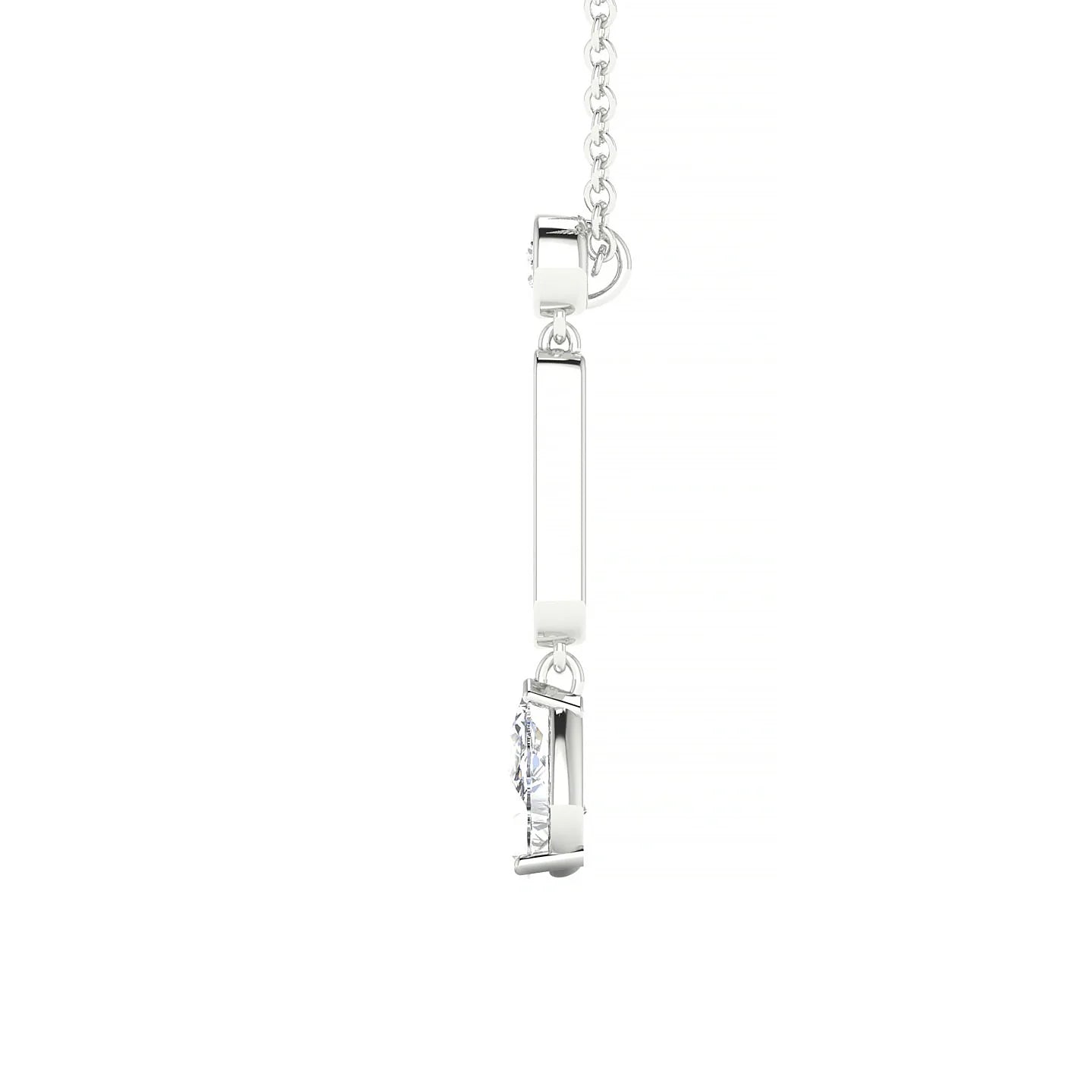 Favor | 18k White Gold 6 x 4 mm Pear Diamond Pendant