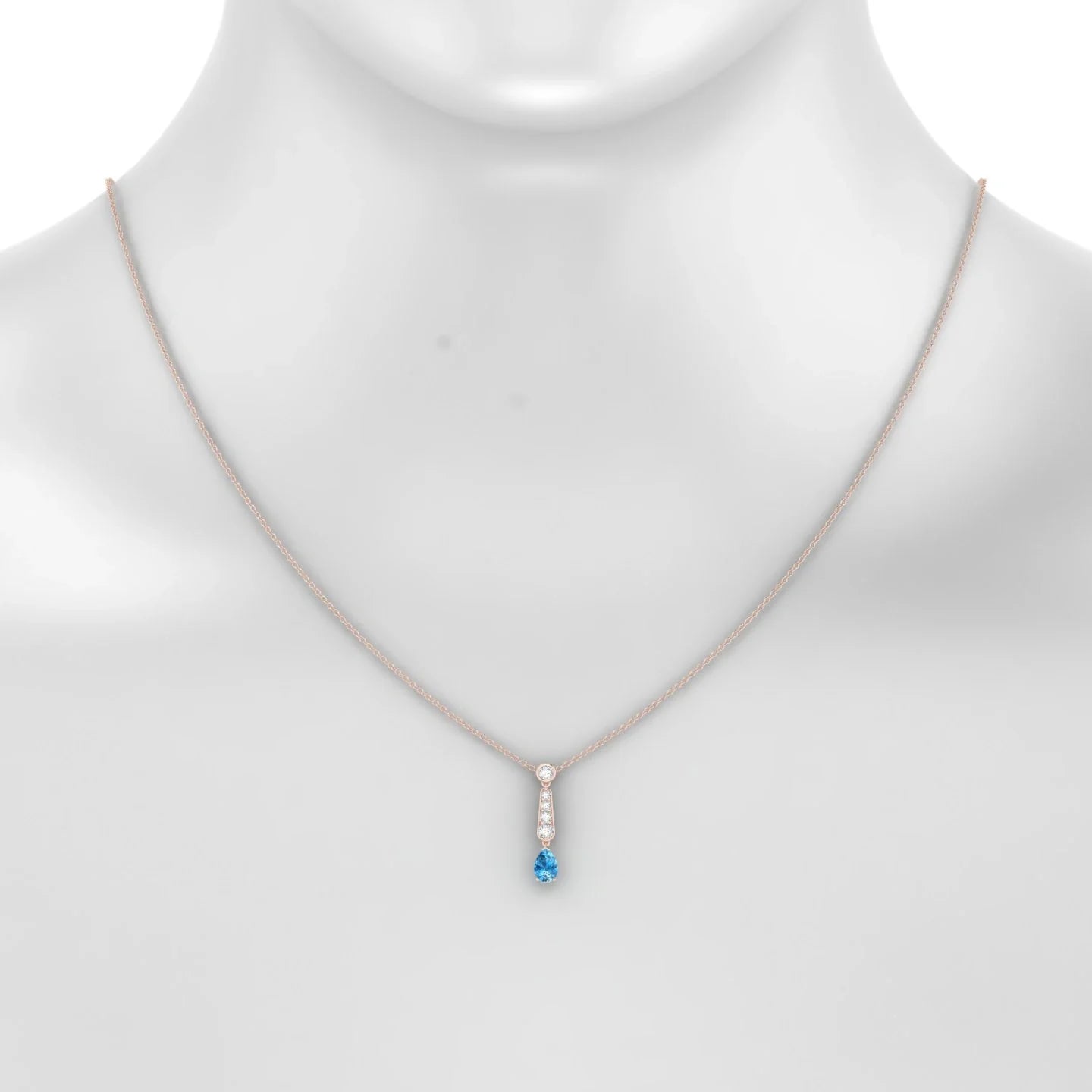Favor | 18k Rose Gold 6 x 4 mm Pear Topaz Pendant