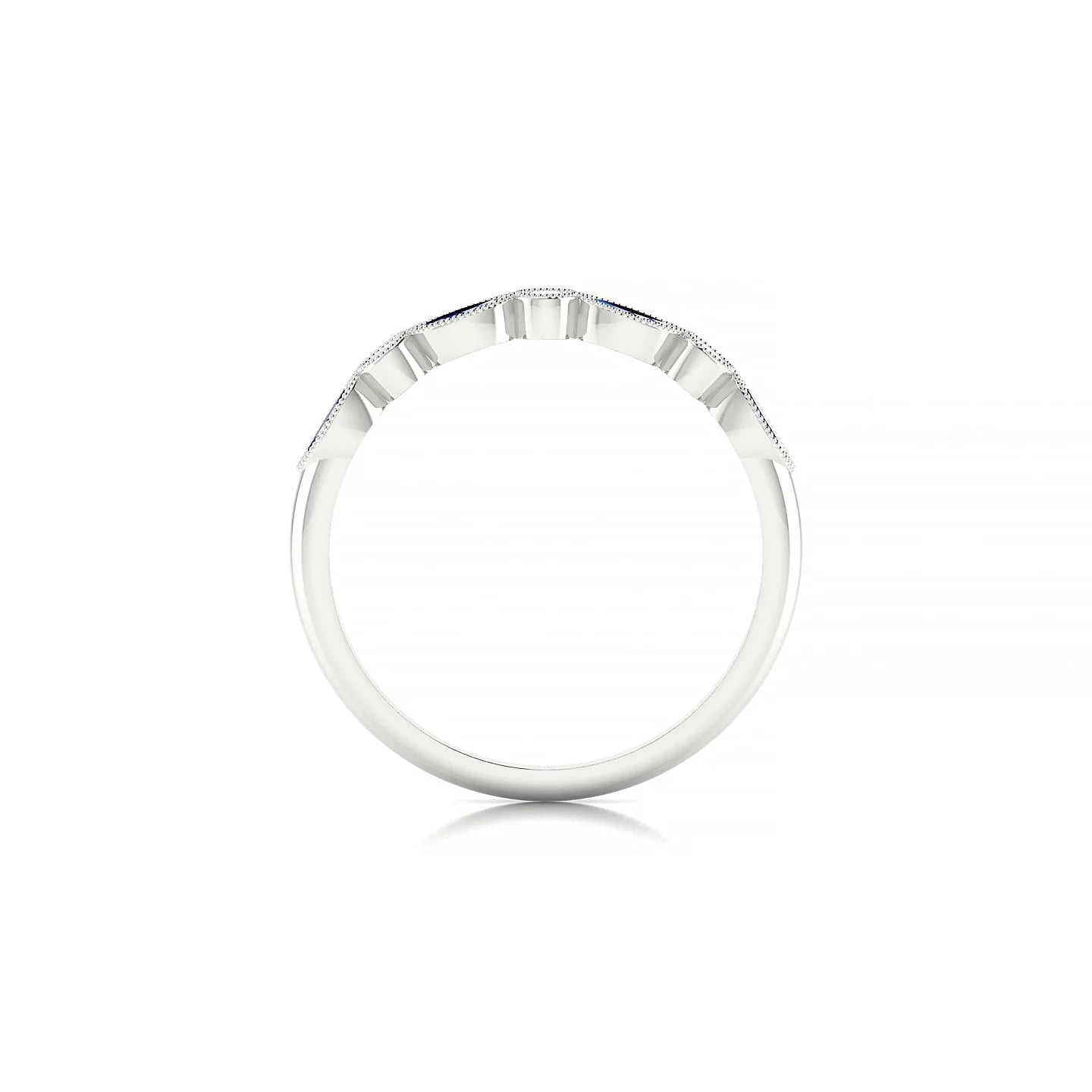 Finesse | 18k White Gold 4 x 2 mm Marquise Sapphire Ring