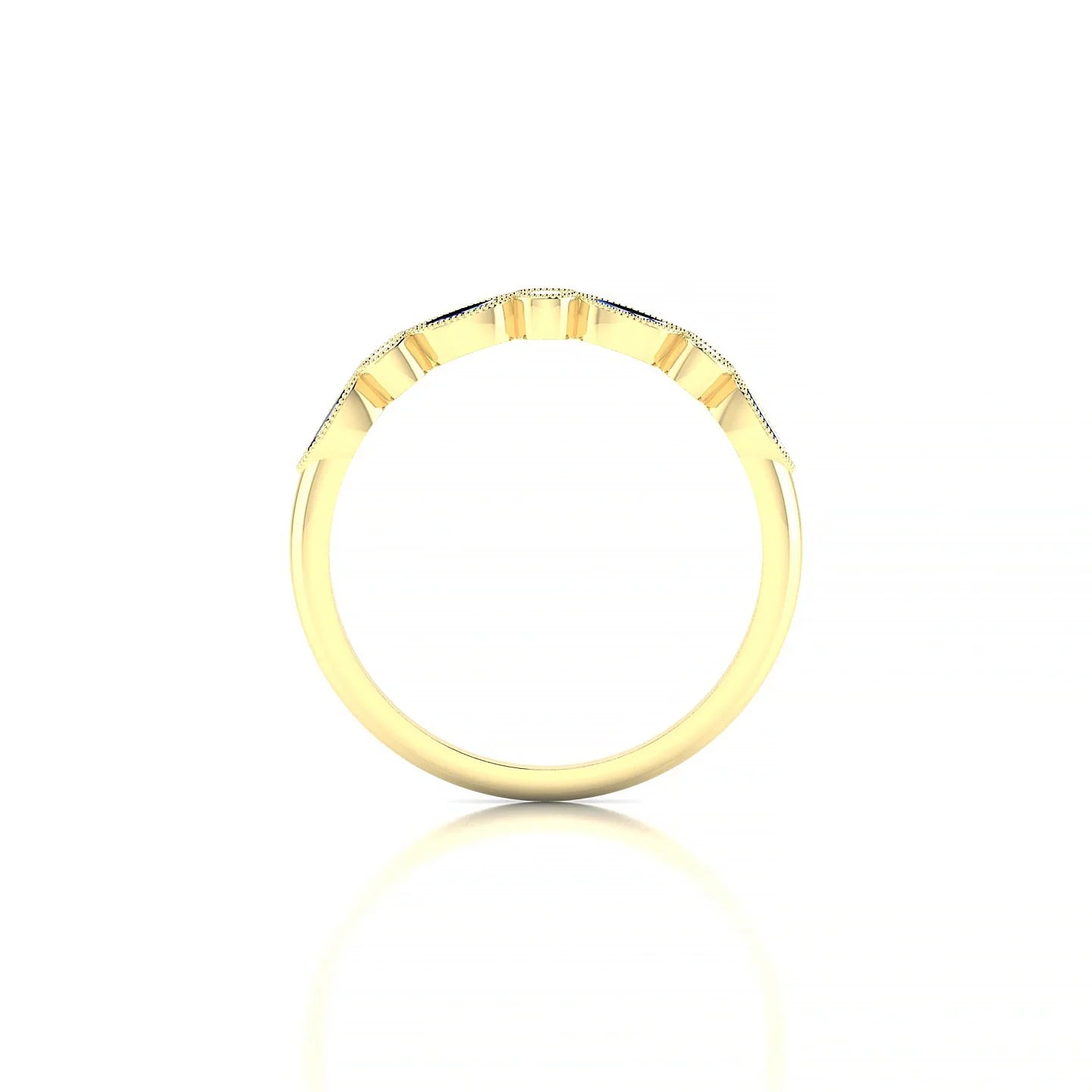 Finesse | 18k Yellow Gold 4 x 2 mm Marquise Sapphire Ring