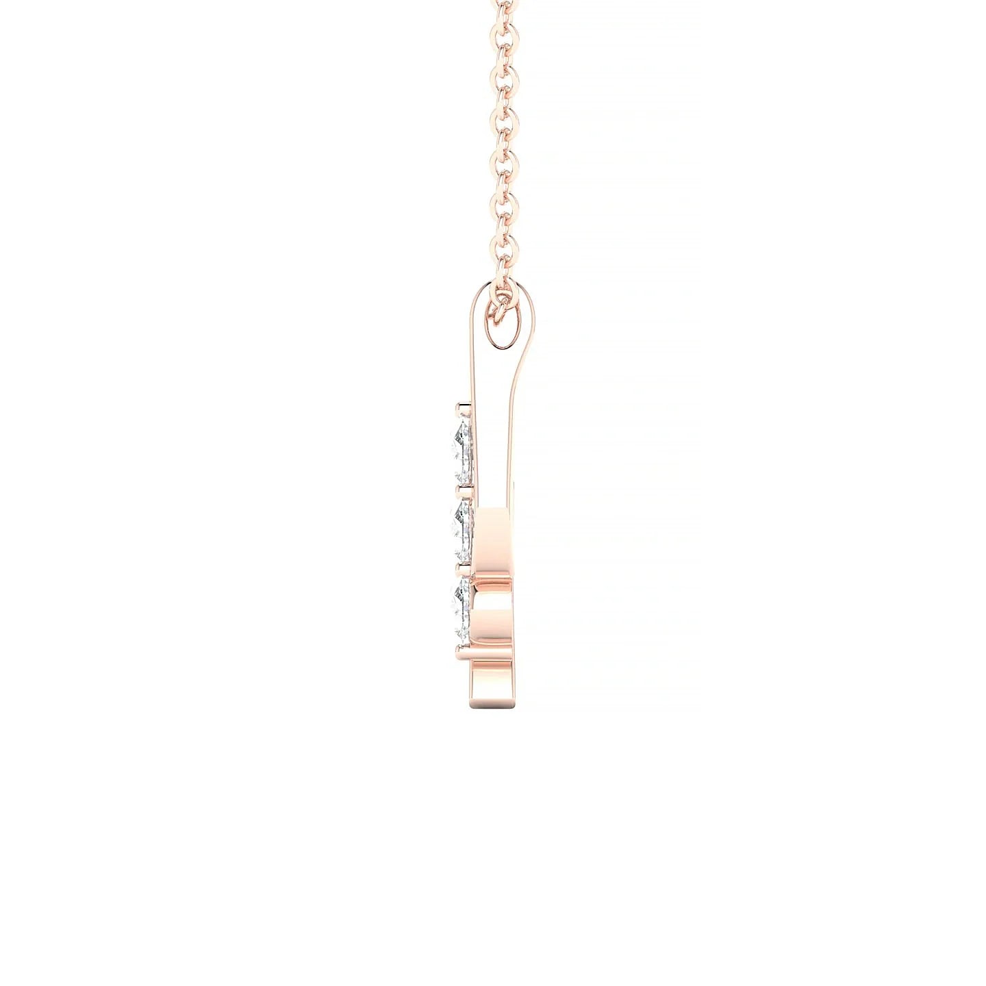 Flow | 18k Rose Gold 2.5 mm Round Diamond Pendant