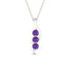 Flow | Round Amethyst Pendant