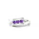 Flow | Trilogy Round Amethyst Ring