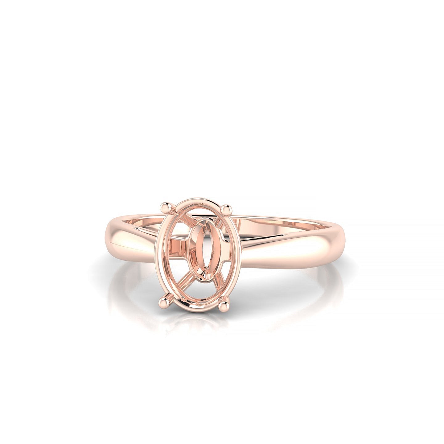 Forever Oval 2-2.99 ct | 18k Rose Gold Solitaire Ring