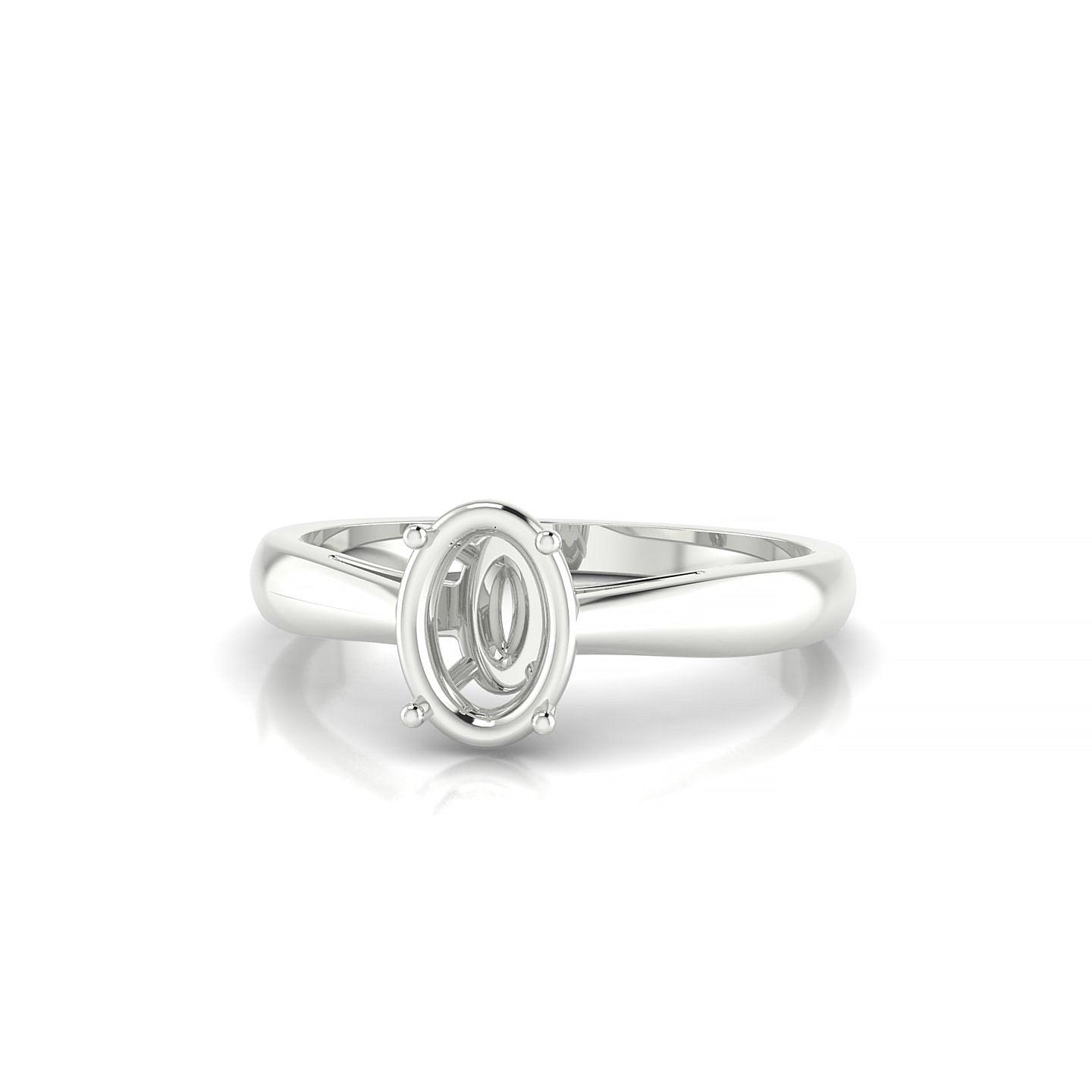 Forever Oval 1-1.99 ct | 18k White Gold Solitaire Ring