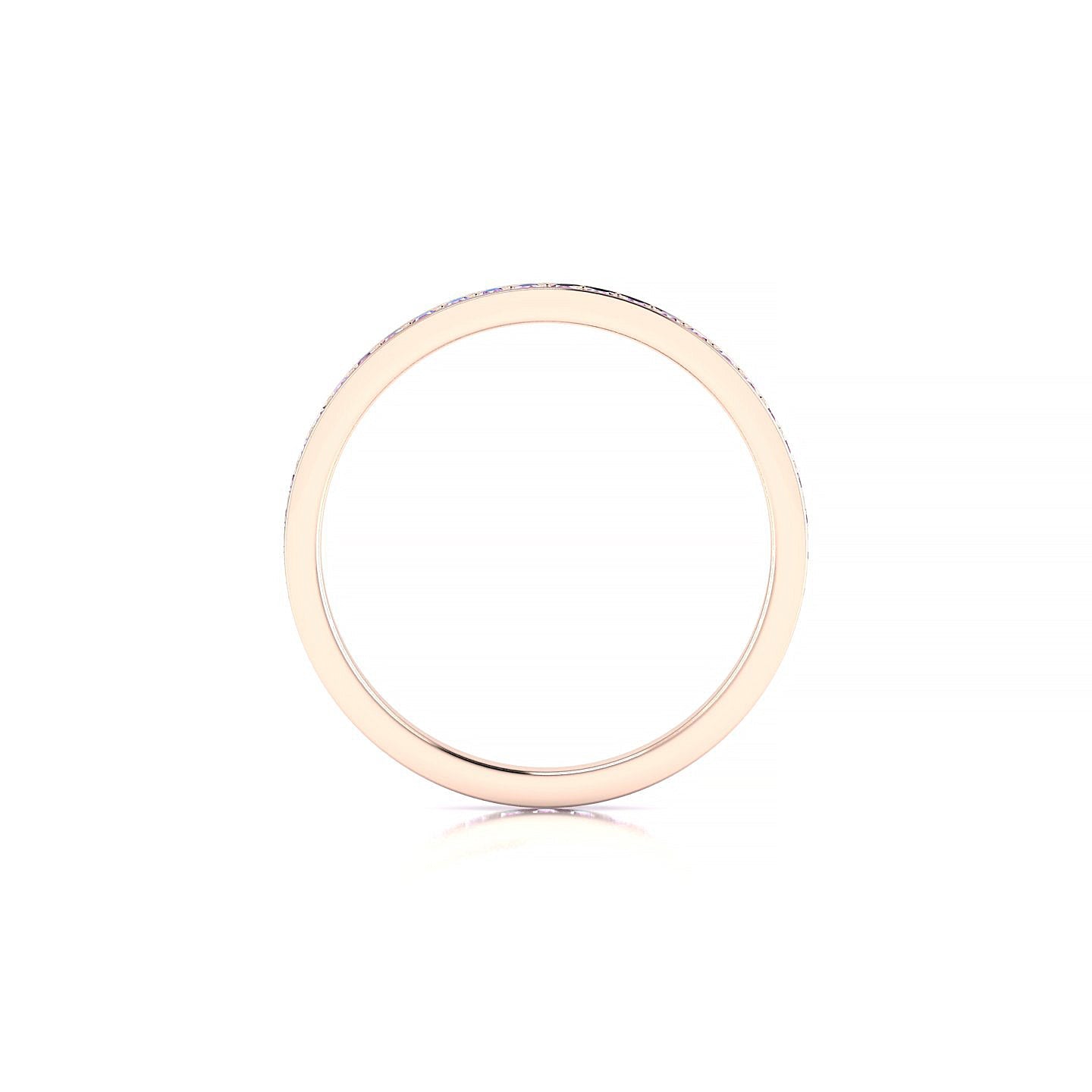Fusion | 18k Rose Gold 1.3 mm Round Pink Sapphire Ring