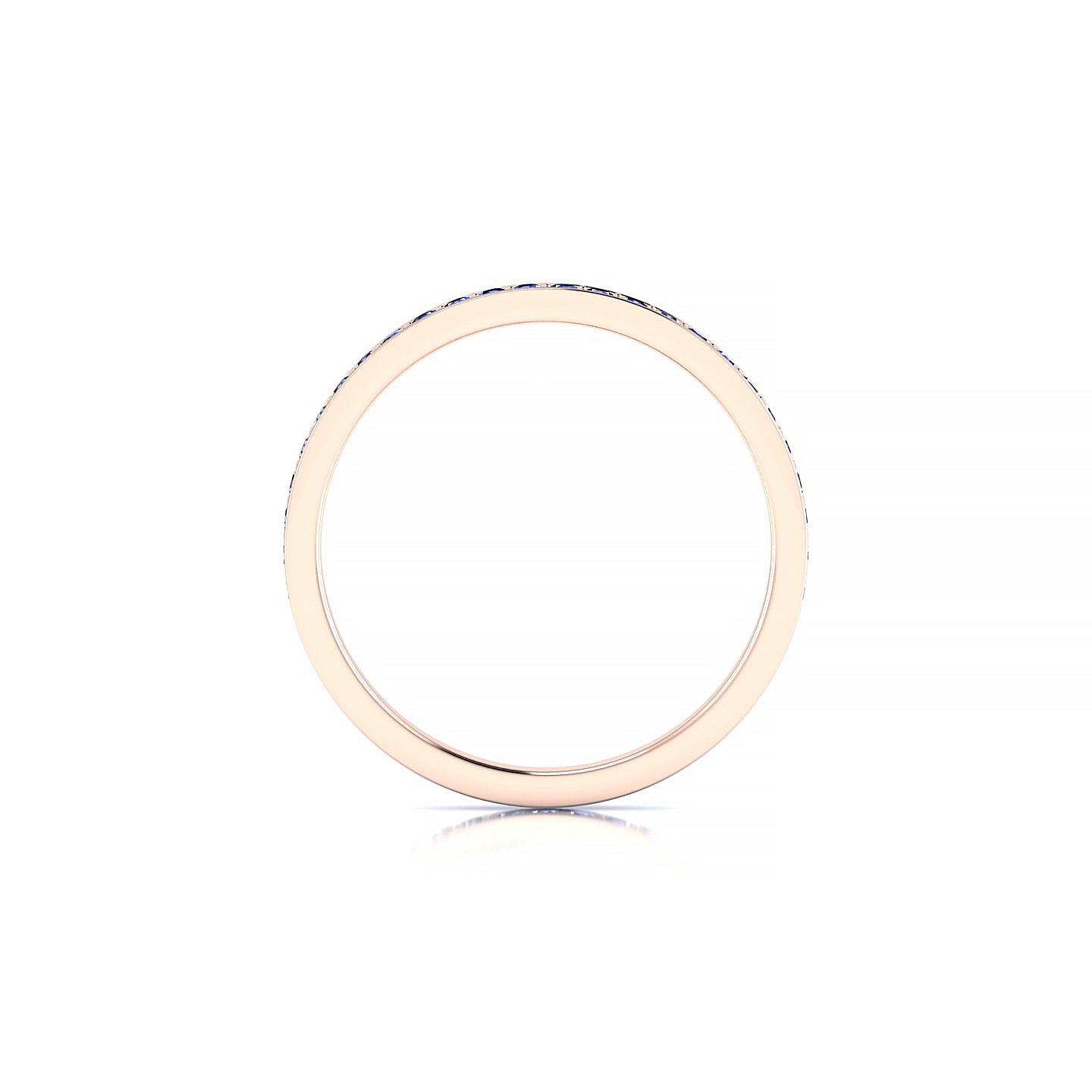 Fusion | 18k Rose Gold 1.3 mm Round Sapphire Ring