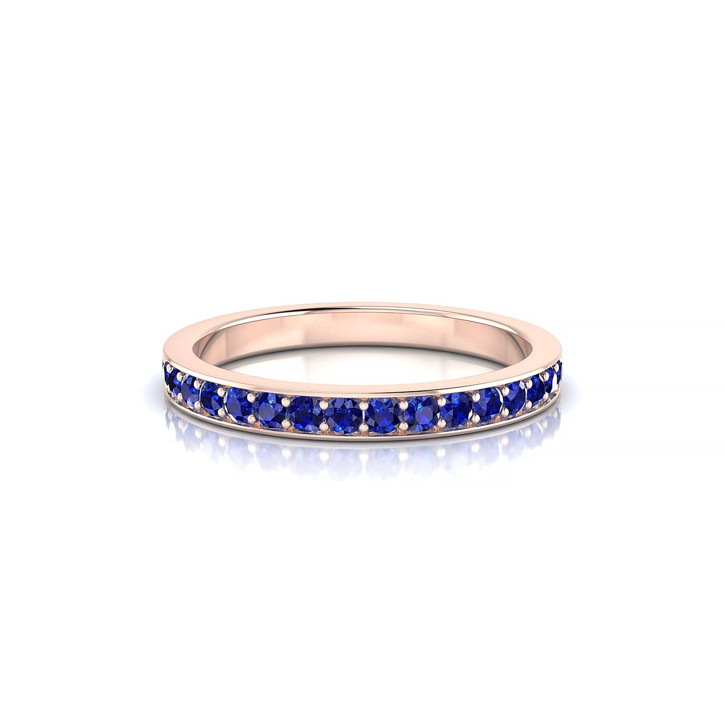 Fusion | 18k Rose Gold 1.7 mm Round Sapphire Ring