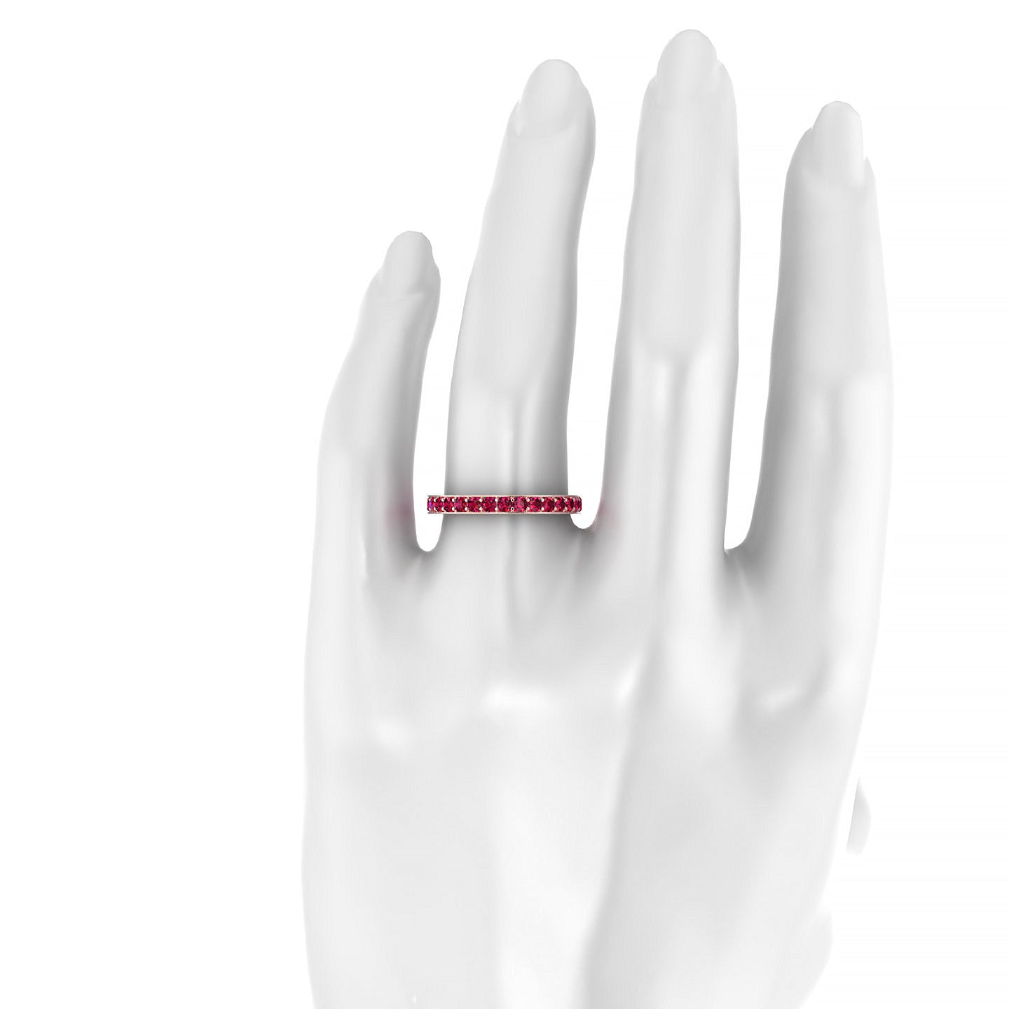 Fusion | 18k Rose Gold 2 mm Round Ruby Ring