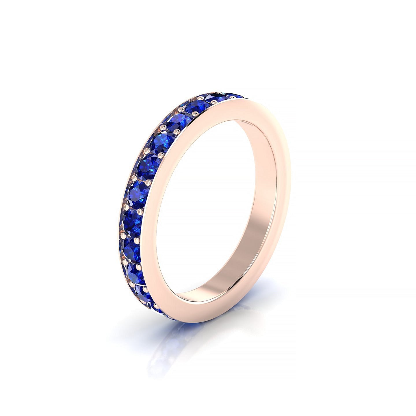 Fusion | 18k Rose Gold 2.5 mm Round Sapphire Ring