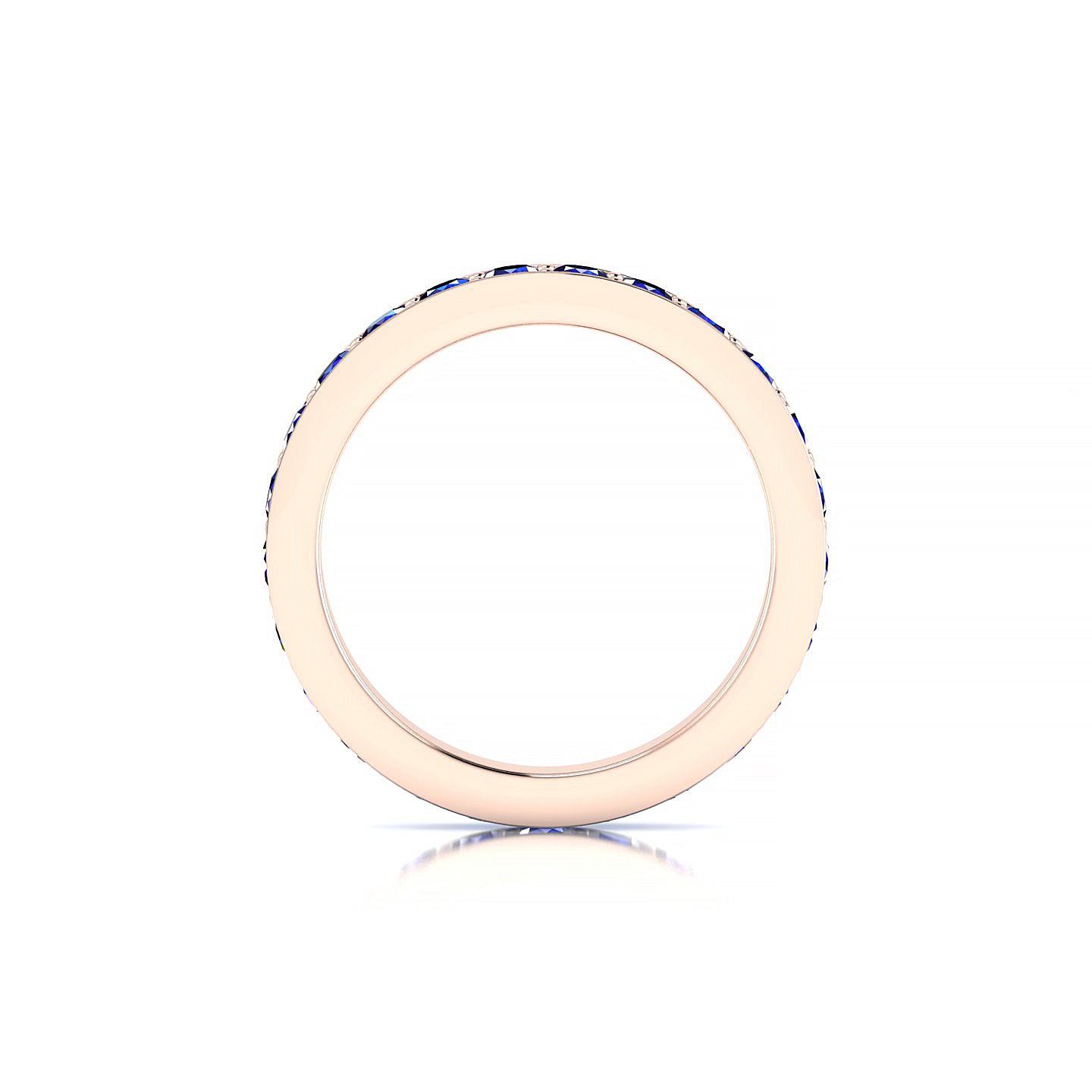 Fusion | 18k Rose Gold 2.5 mm Round Sapphire Ring