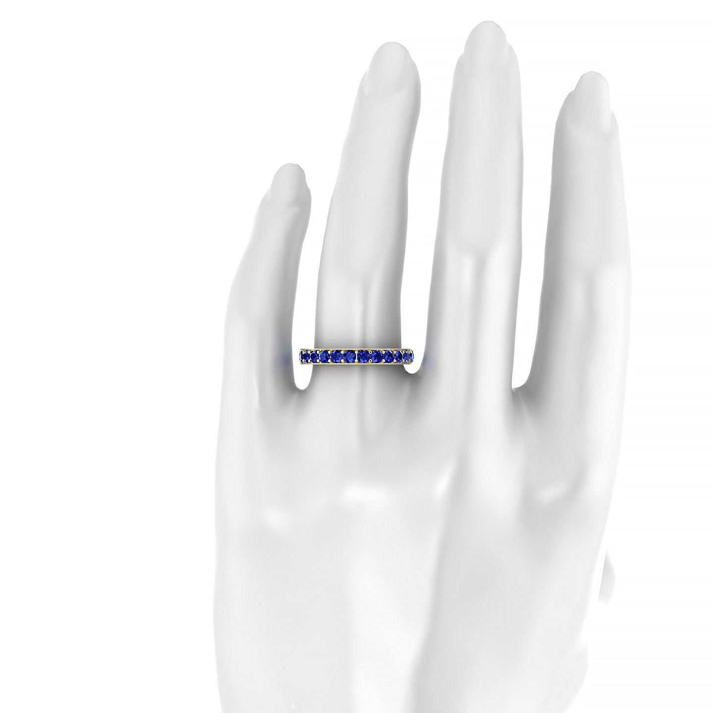 Fusion | 18k Yellow Gold 2.5 mm Round Sapphire Ring