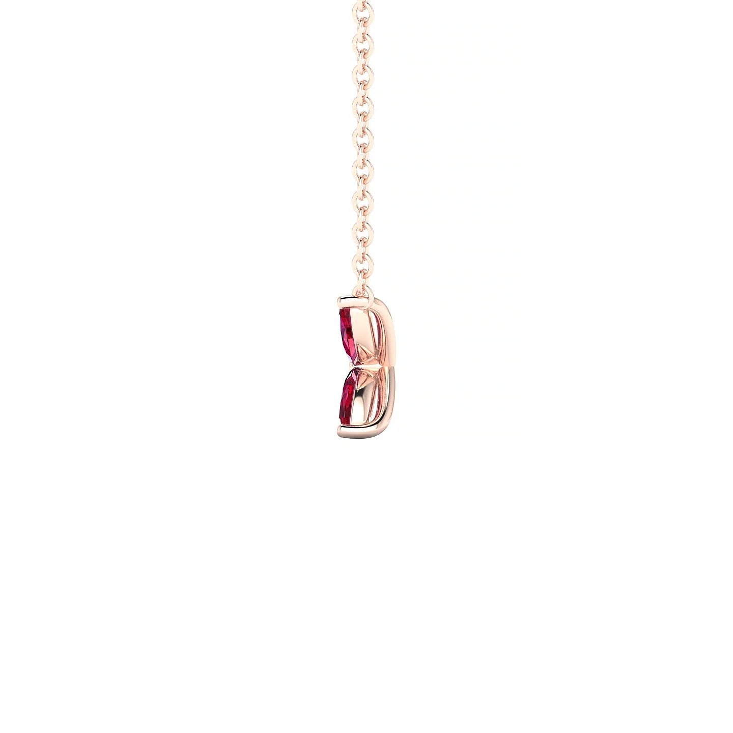 Glimpse | 18k Rose Gold 4 x 2 mm Marquise Ruby Pendant