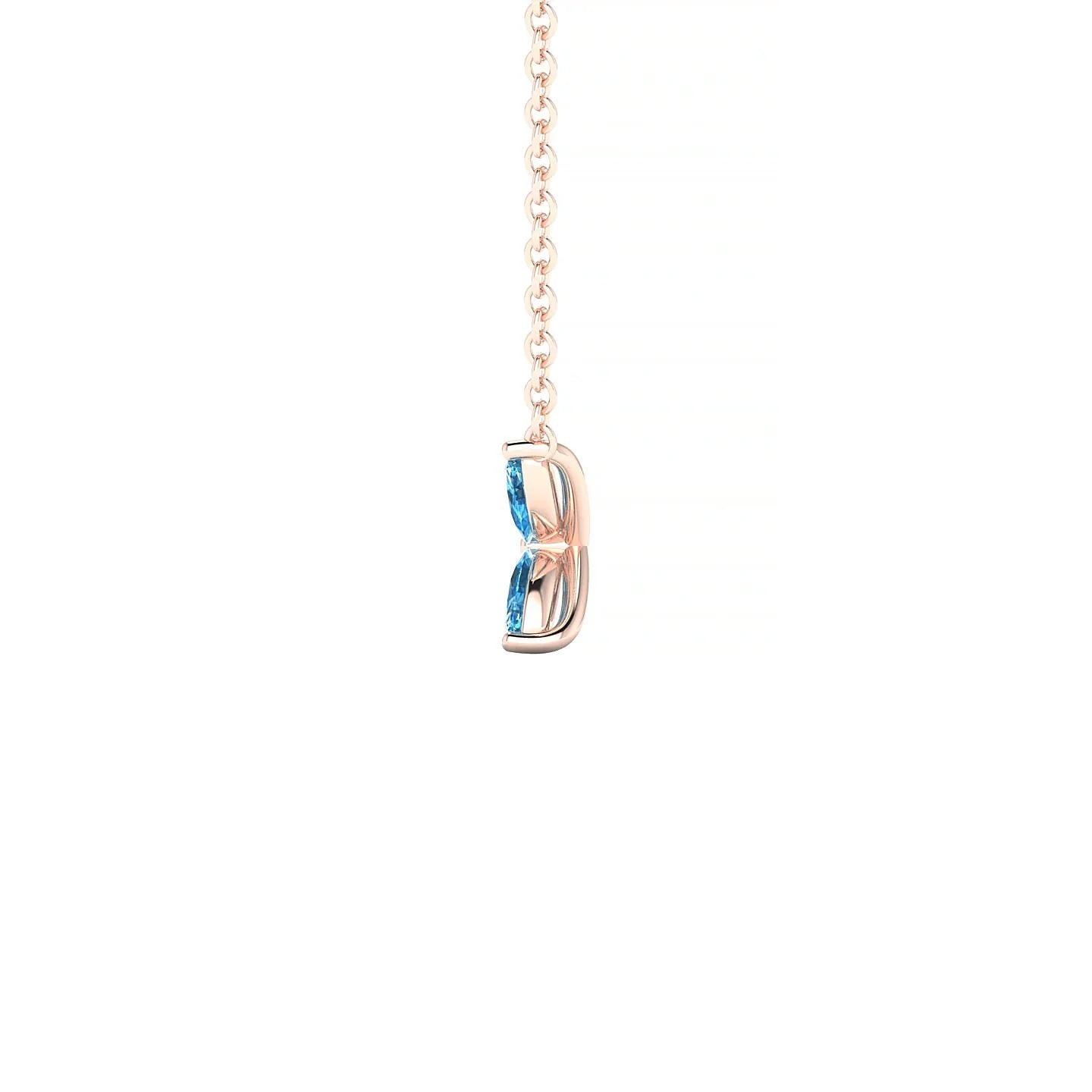 Glimpse | 18k Rose Gold 4 x 2 mm Marquise Topaz Pendant