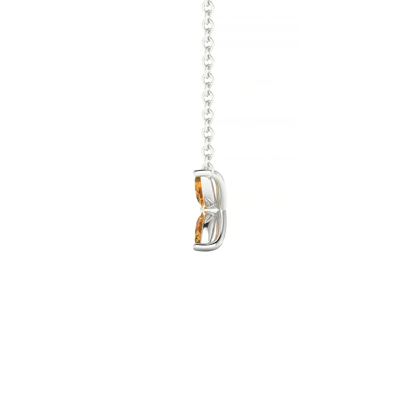 Glimpse | 18k White Gold 4 x 2 mm Marquise Citrine Pendant