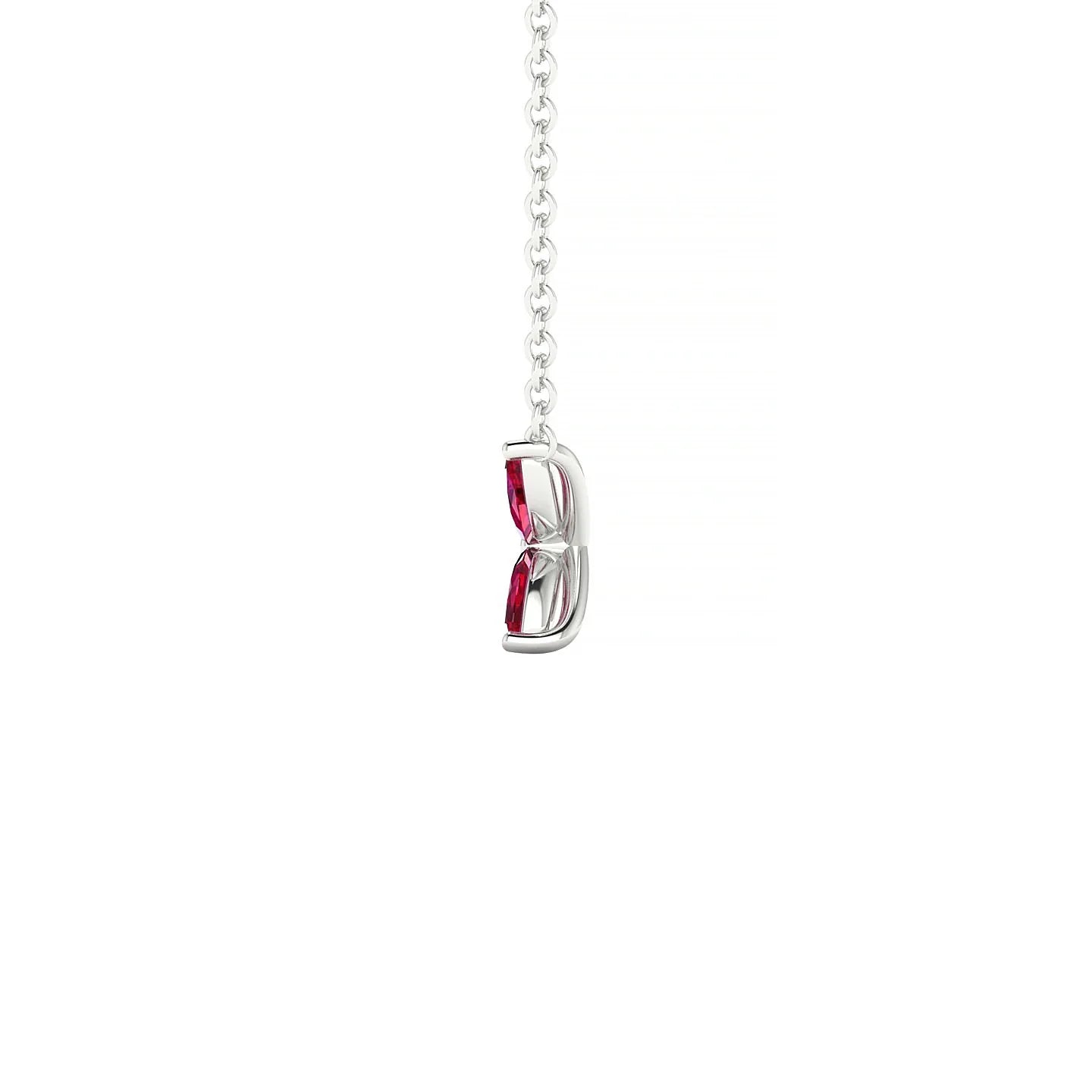 Glimpse | 18k White Gold 4 x 2 mm Marquise Ruby Pendant