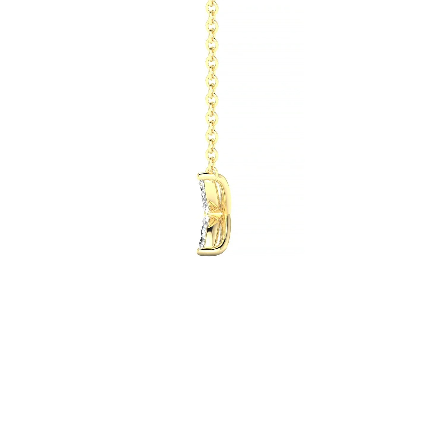 Glimpse | 18k Yellow Gold 4 x 2 mm Marquise Diamond Pendant