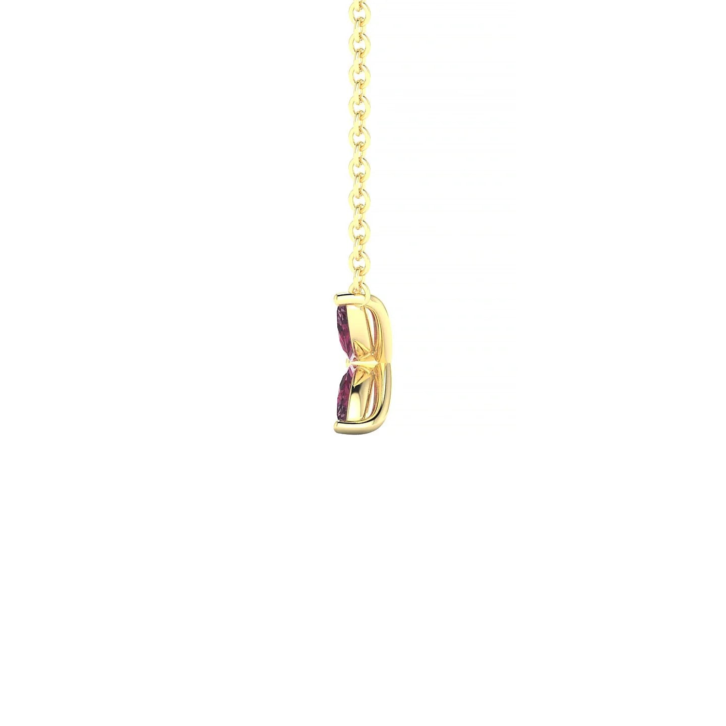 Glimpse | 18k Yellow Gold 4 x 2 mm Marquise Rhodolite Pendant