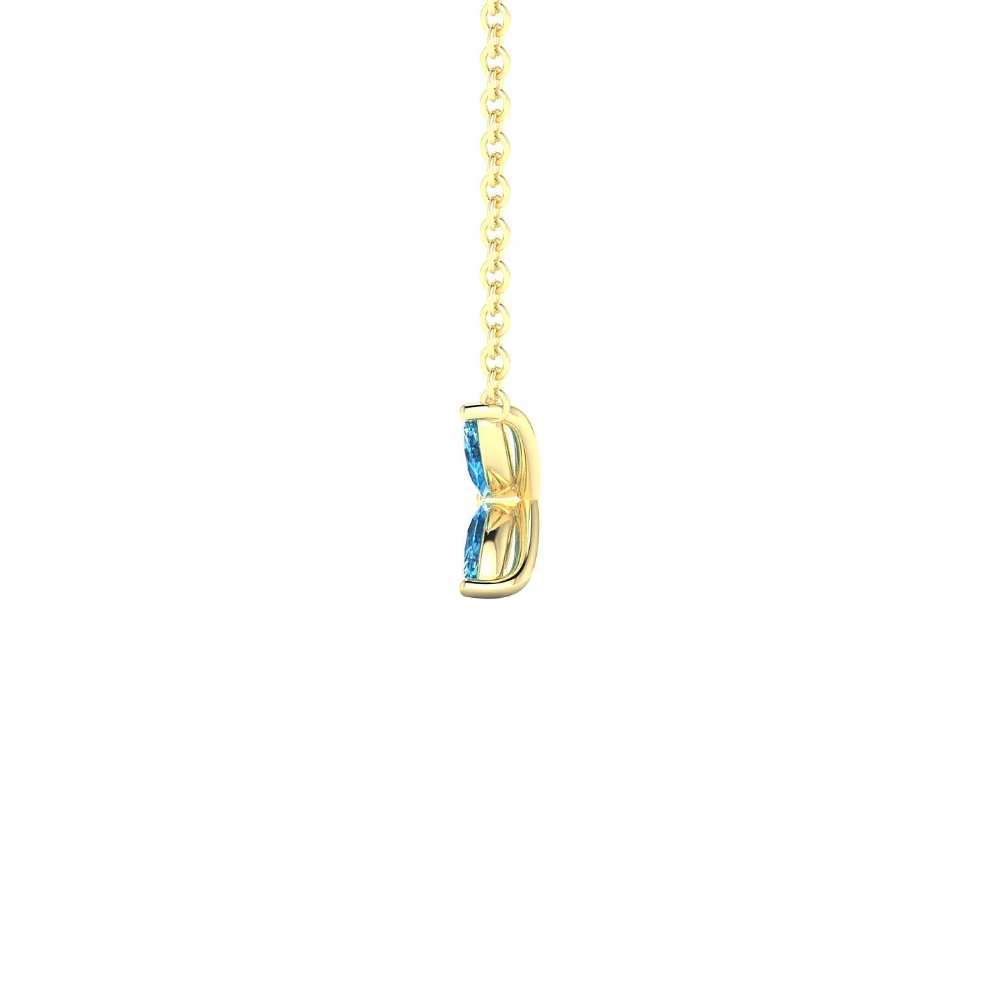 Glimpse | 18k Yellow Gold 4 x 2 mm Marquise Topaz Pendant