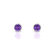 Glow | Round Amethyst Earrings