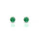 Glow | Boucles d'oreilles Émeraude Ronde