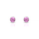 Glow | Boucles d'oreilles Saphir Rose Rond
