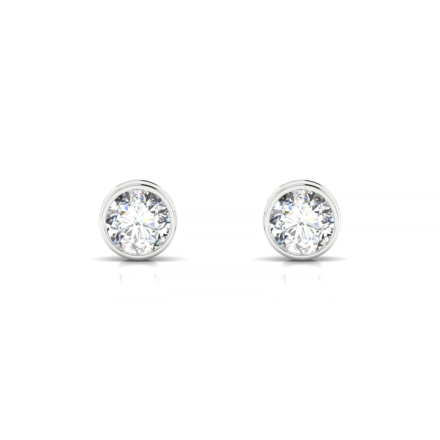 Glow | 18k White Gold 5.2 mm Round Diamond Earrings