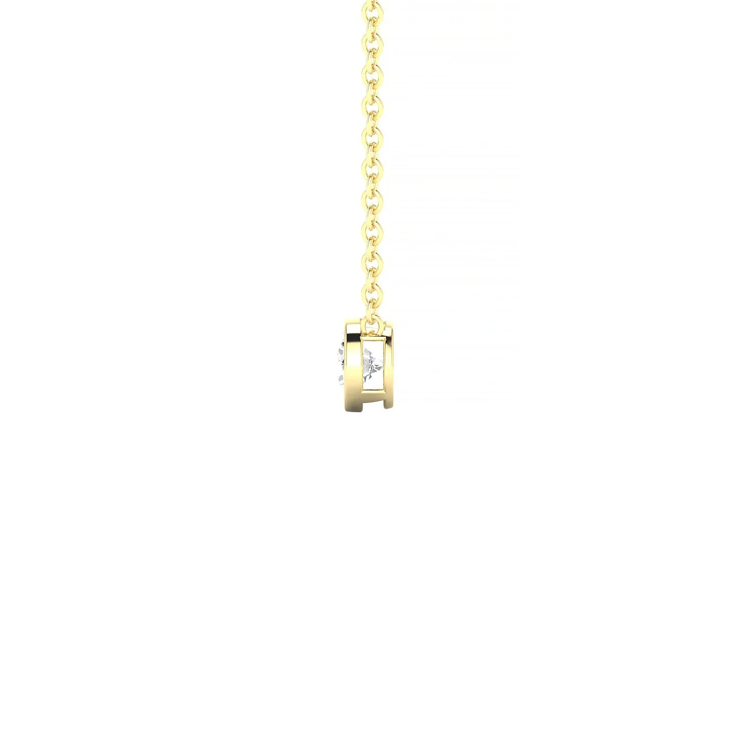 Glow | 18k Yellow Gold 3.7 mm Round Diamond Pendant