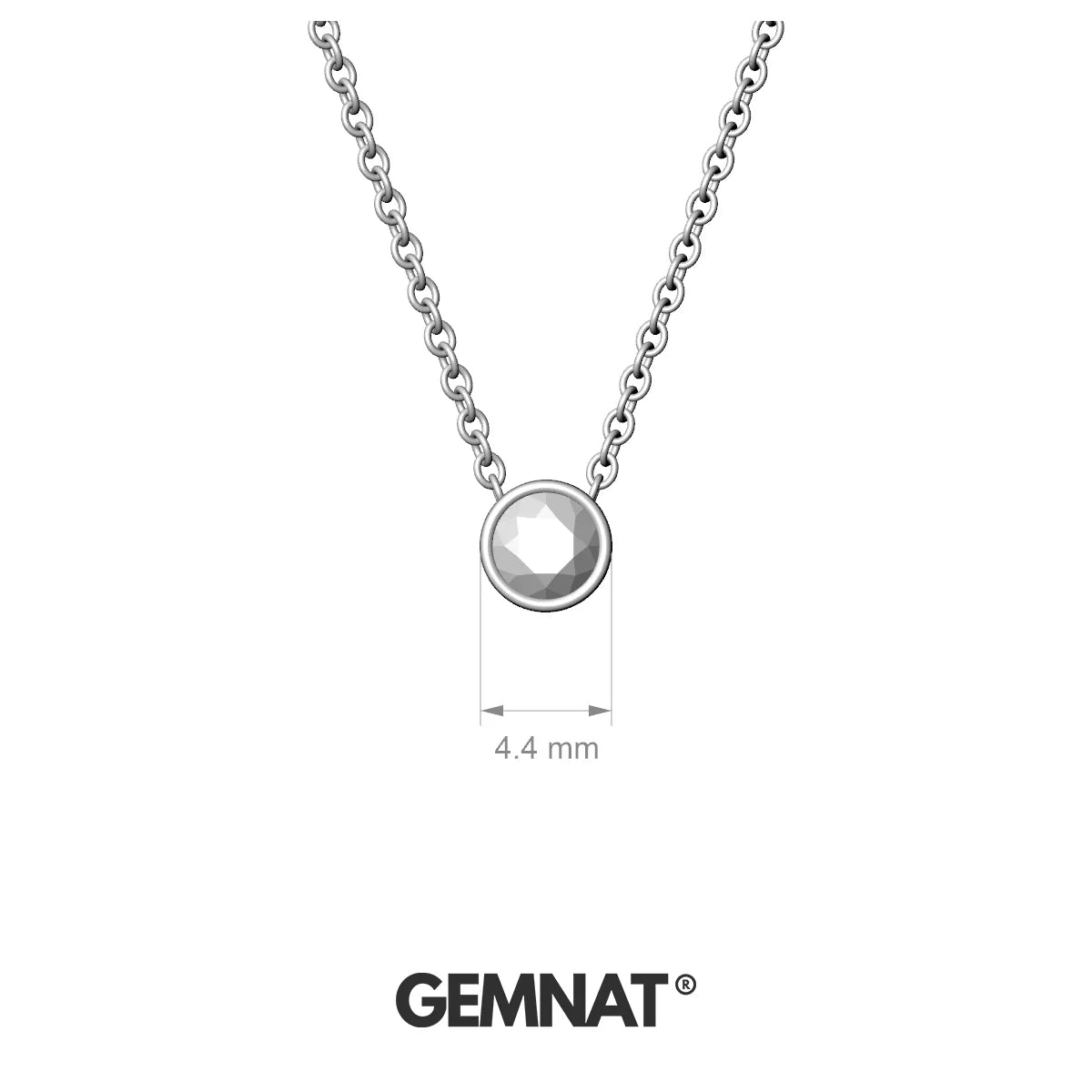 Glow | 18k White Gold 3.7 mm Round Diamond Pendant