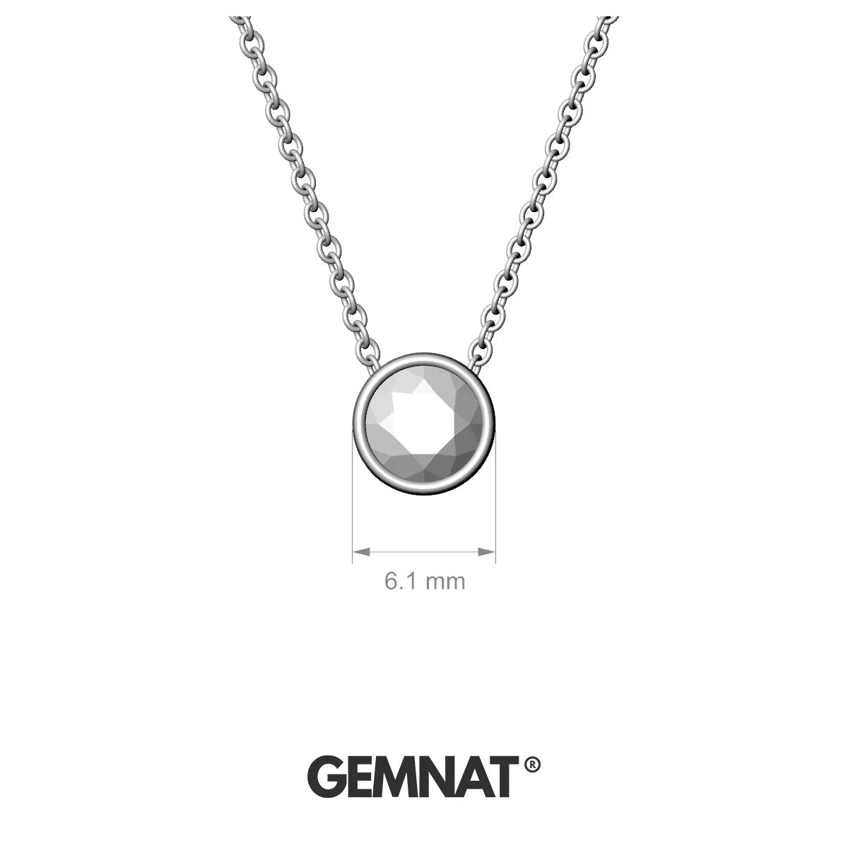 Glow | 18k Rose Gold 5.2 mm Round Diamond Pendant