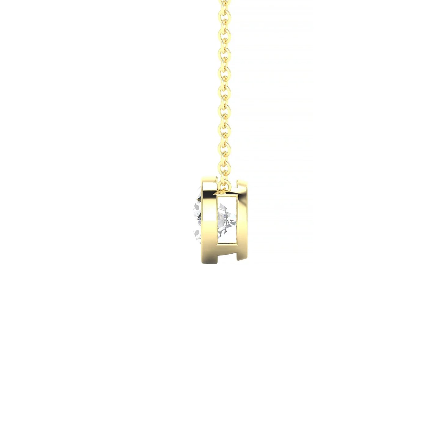 Glow | 18k Yellow Gold 5.7 mm Round Diamond Pendant