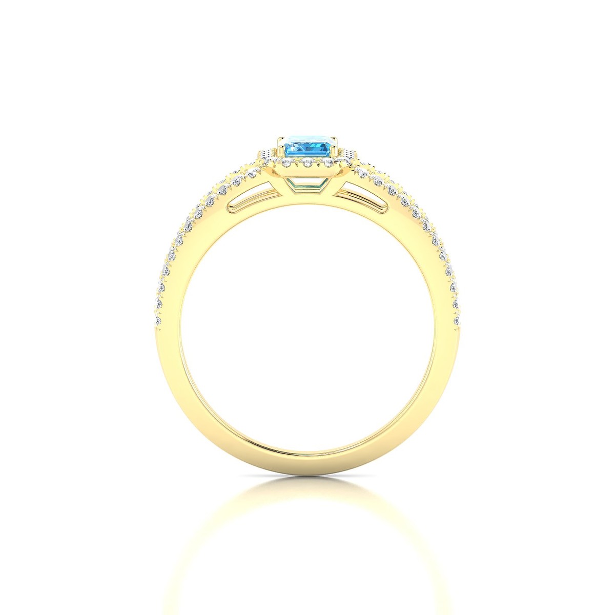 Grace | 18k Yellow Gold 6 x 4 mm Emerald Topaz Ring