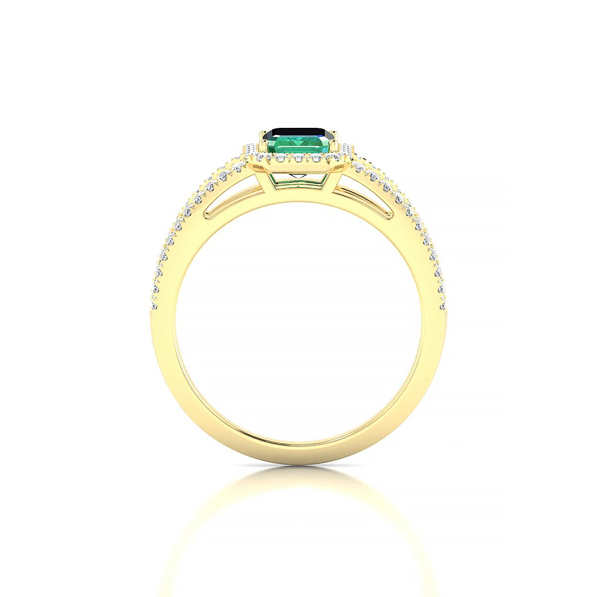 Grace | 18k Yellow Gold 7 x 5 mm Emerald Emerald Ring