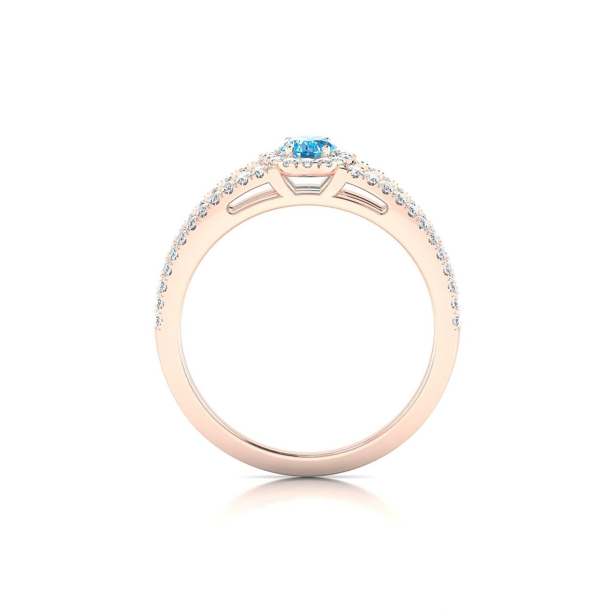 Grace | 18k Rose Gold 6 x 4 mm Oval Topaz Ring