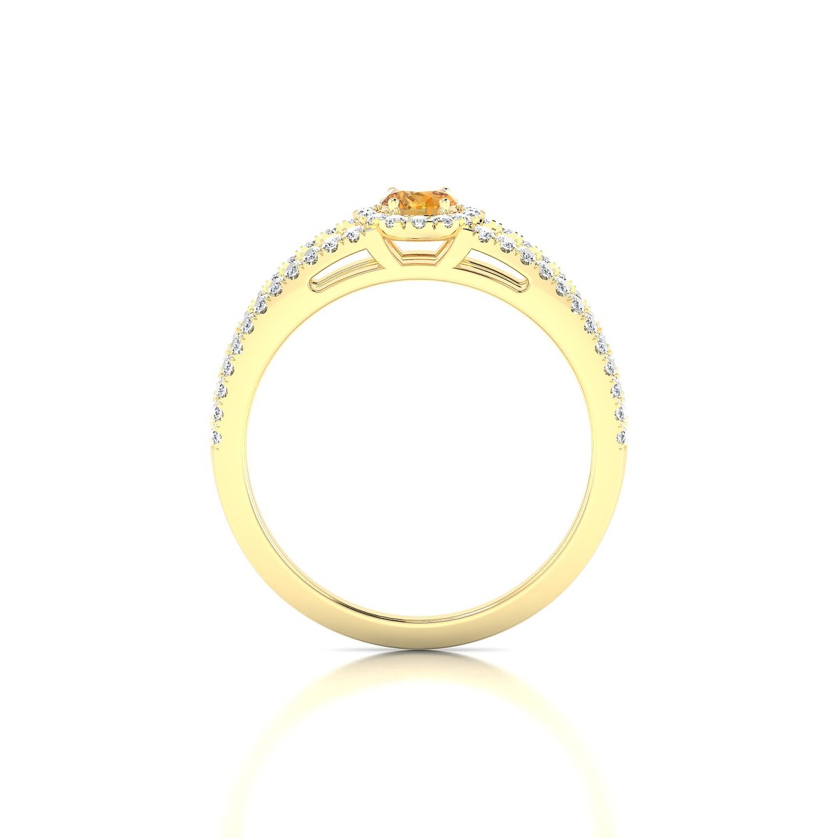 Grace | 18k Yellow Gold 6 x 4 mm Oval Citrine Ring