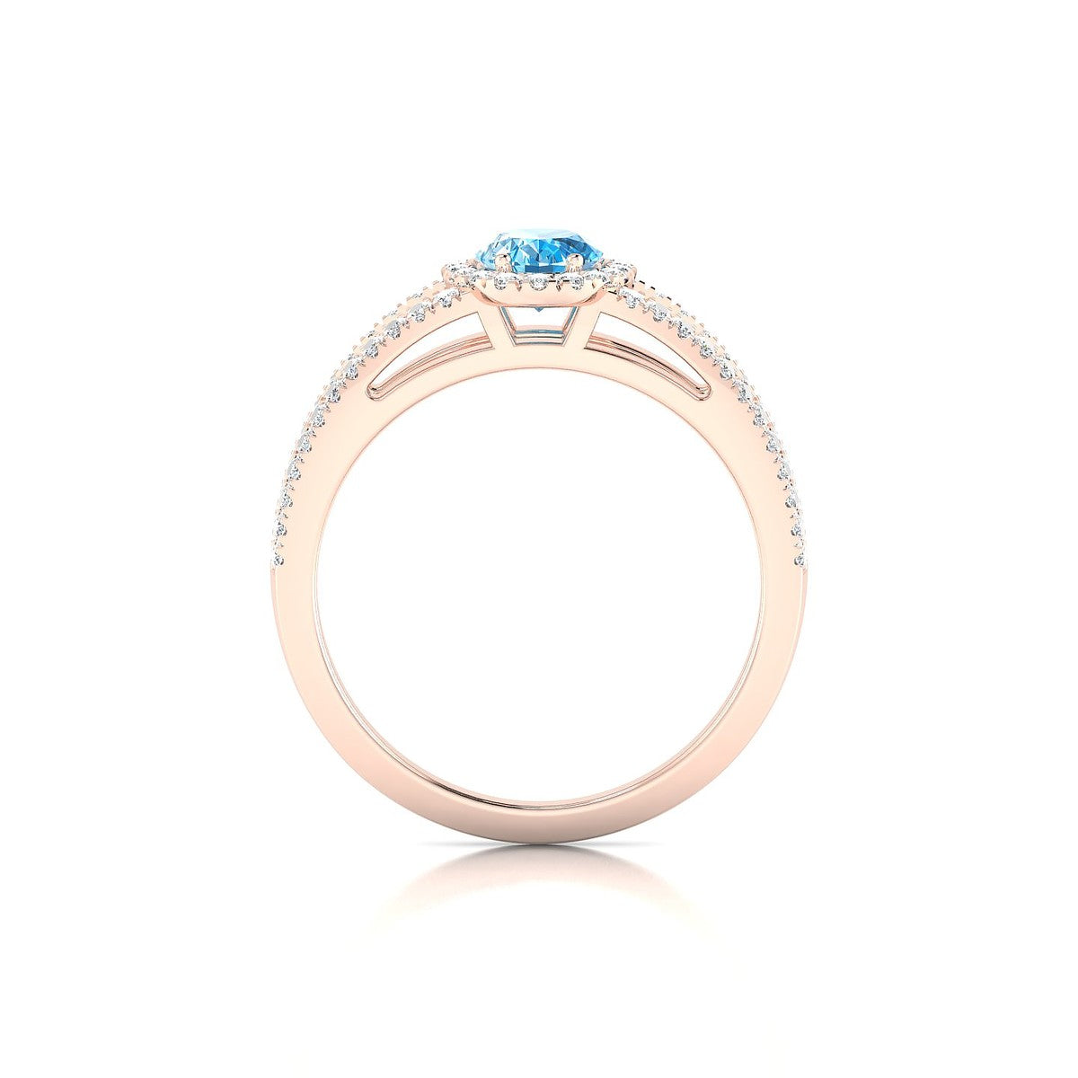 Grace | 18k Rose Gold 7 x 5 mm Oval Topaz Ring