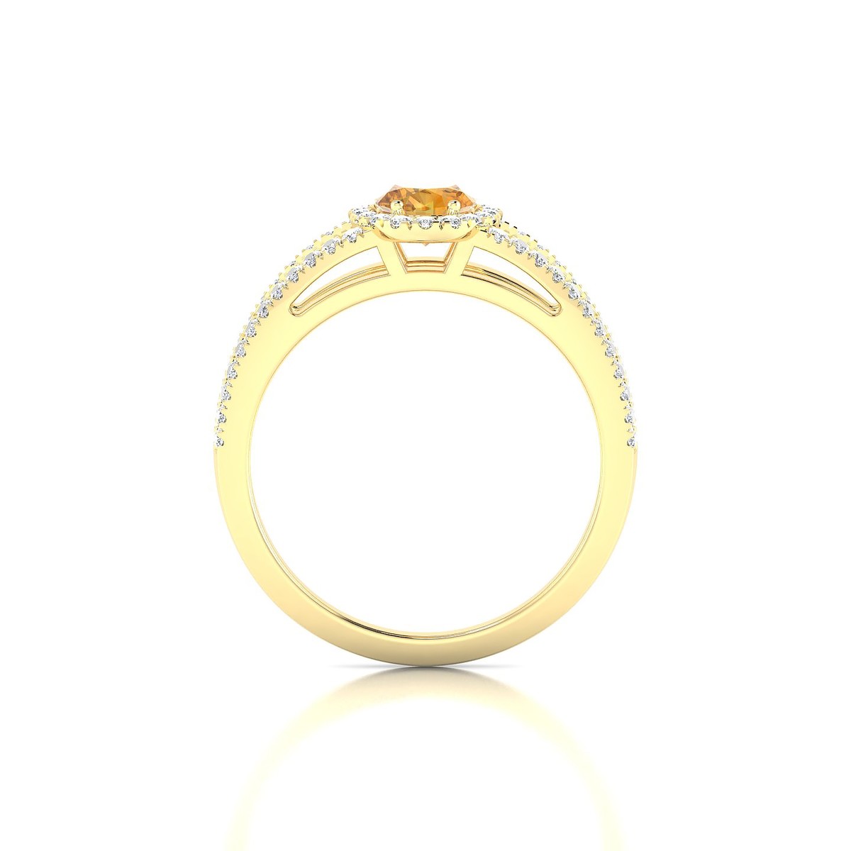 Grace | 18k Yellow Gold 7 x 5 mm Oval Citrine Ring