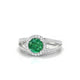Grace | Round Emerald Ring